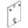 Plaque de montage HEWI, bross&eacute; mat, pour barres appui pliables HEWI mobiles