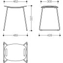 Tabouret de douche HEWI avec poign&eacute;e,