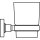 IDEAL STANDARD A9121AA Zahnbecher IOM aus Klarglas, Chrom