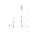 DORNBRACHT 27802892-08 Schlauchbrausegarnitur mit Einzelrosetten TARA Platin 27802892