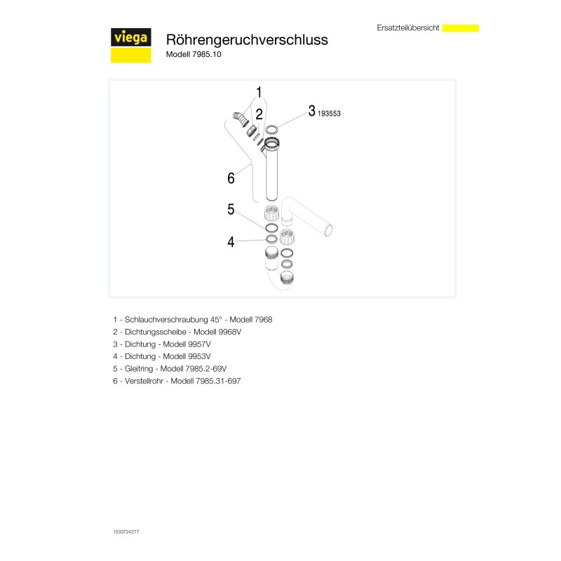Viega 102449 Röhrengeruchverschluss 7985.10, 4,75 € 
