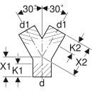Geberit 363462161  Geberit PE Hosenabzweig 2 x 30Gr