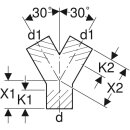 Geberit 363465161 PE Hosenabzweig 2 x 30Gr