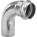 VIEGA 486075 Bogen 90 Grad SC Sanpress Inox G