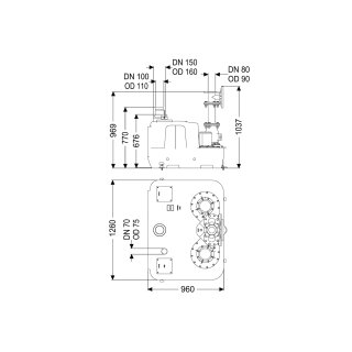 KESSEL 11083 Hebeanlage Aqualift F XL 450 l