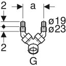 Geberit 152767111 Buse double dangle pour tuyau flexible