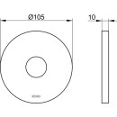 KEUCO 59545010091 Wandrosette IXMO 59545, rund