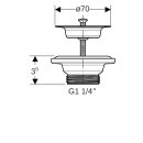 Geberit 241503001 Vanne de vidange pour vanne de d&eacute;sodorisation encastr&eacute;eGeberit