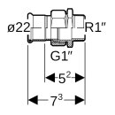 Geberit 34436 Mapress Transition en acier inoxydable Verschr.