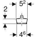 Geberit 352331081 Ventilstopfen ohne Kette kieselgrau