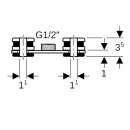 Geberit 359146261  Set Grundplatte eckig 2-Loch