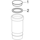 Geberit 361700161 PE Langmuffe mit Doppelbund d50