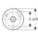 Geberit 362839261  Set Grundplatte eckig 3-Loch