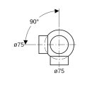 Geberit 365325161 PE Kugelabzweig 88,5Gr zweifach