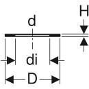 Geberit 366742001 PE Flanschdichtung di83x3