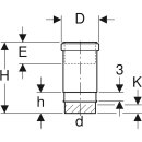 Geberit 367700161  PE Langmuffe mit Doppelbund d110