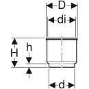 Geberit 367868161 pe Manchon daccouplement long,