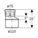 Geberit 390573141 Excentrique de r&eacute;duction silencieux en PP