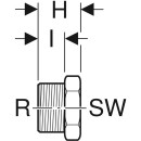 Geberit 602480001 Stopfen mit AG Rg R3/4