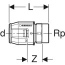 Geberit 651541001 PushFit &Uuml;bergang mit IG Rg d20-Rp1/2