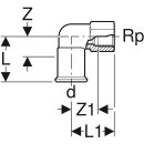 Geberit 21660  Mapress C-Stahl &Uuml;bergangswinkel 90Gr