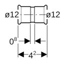 Geberit 33001 Mapress Edelstahl Muffe d12
