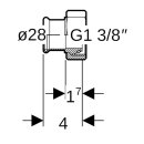 Geberit 34557 Mapress Kupfer &Uuml;bergang mit &Uuml;M