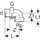 Geberit 65382 Mapress Kupfer &Uuml;bergangswinkel