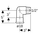 Geberit 33834  Mapress Edelstahl &Uuml;bergangswinkel