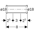 Geberit 34109 Mapress Edelstahl Schiebemuffe d18