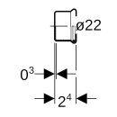 Geberit 34464 Mapress Edelstahl Kappe d22