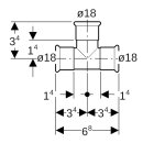 Geberit 34529  Mapress Kupfer T-St&uuml;ck egal (Gas)