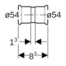 Geberit 34607 Mapress Kupfer Muffe (Gas) d54