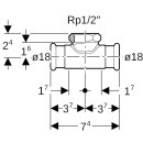 Geberit 34736  Mapress Kupfer T-St&uuml;ck mit IG