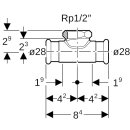 Geberit 34738  Mapress Kupfer T-St&uuml;ck mit IG
