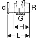 Geberit 35331  Mapress Edelstahl &Uuml;bergangsverschr.