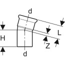 Geberit 36111 Arc Mapress en acier inoxydable 15Gr d15 d15