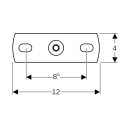 Geberit 362851261 Grundplatte eckig 2-Loch
