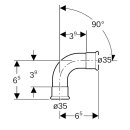 Geberit 60106  Mapress Kupfer Bogen 90Gr d35