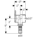 Geberit 602289005  Mepla Anschlusswinkel 90Gr