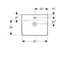 Geberit 500222011 Smyle Square Handwaschbecken, 45x36cm