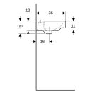 Geberit 500222011 Smyle Square Handwaschbecken, 45x36cm