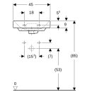 Geberit 500222018 Smyle Square Handwaschbecken, 45x36cm
