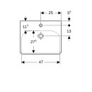 Geberit 500256011 Smyle Square Handwaschbecken, 50x41cm