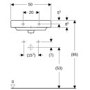 Geberit 500256011 Smyle Square Handwaschbecken, 50x41cm