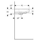 Geberit 500256011 Smyle Square Handwaschbecken, 50x41cm