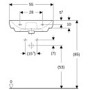 Geberit 500227018 Smyle Waschtisch, 55x48cm