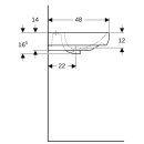 Geberit 500227018 Smyle Waschtisch, 55x48cm