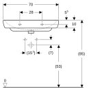 Geberit 500248018 Smyle Waschtisch, 70x48cm