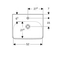 Geberit 500259018 Smyle Square Waschtisch, 55x44cm